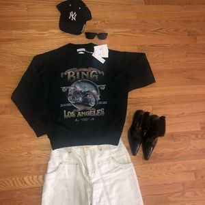 ANINE BING-brand new classic sweatshirt, Ramona Biker